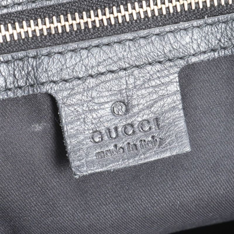 Gucci GG Canvas With Charm 139260 Leather Tote Bag Shoulder Hand Black A4