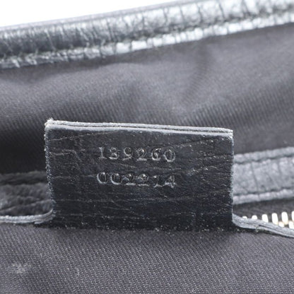 Gucci GG Canvas With Charm 139260 Leather Tote Bag Shoulder Hand Black A4