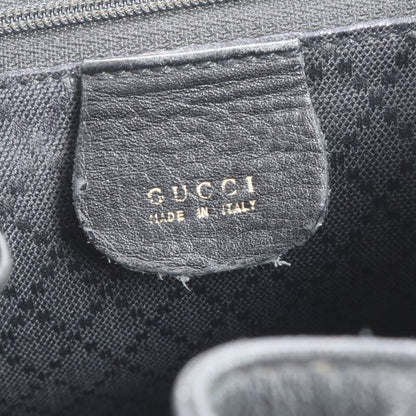 Vintage Old Gucci Bamboo Leather Backpack Sac Backpack Black Women's RCE Db63-10