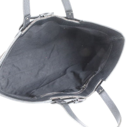 Gucci GG Canvas 106251 Leather Tote Bag Shoulder Business Black Genuine Leather