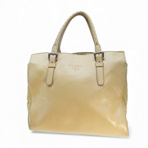 Prada B5564 Nappa Cipria Tote Bag Beige Combi Leather Made in Italy