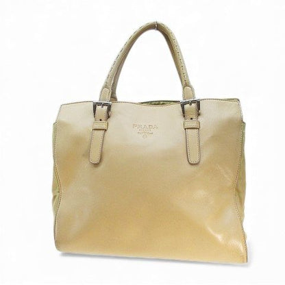 Prada B5564 Nappa Cipria Tote Bag Beige Combi Leather Made in Italy