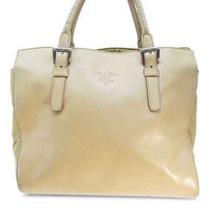 Prada B5564 Nappa Cipria Tote Bag Beige Combi Leather Made in Italy