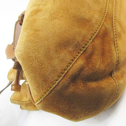 Gucci 95168 1705 Tote Handbag with Pouch Camel Suede Leather Made in Italy