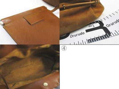 Gucci 95168 1705 Tote Handbag with Pouch Camel Suede Leather Made in Italy