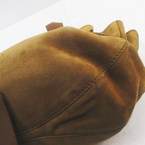 Gucci 95168 1705 Tote Handbag with Pouch Camel Suede Leather Made in Italy