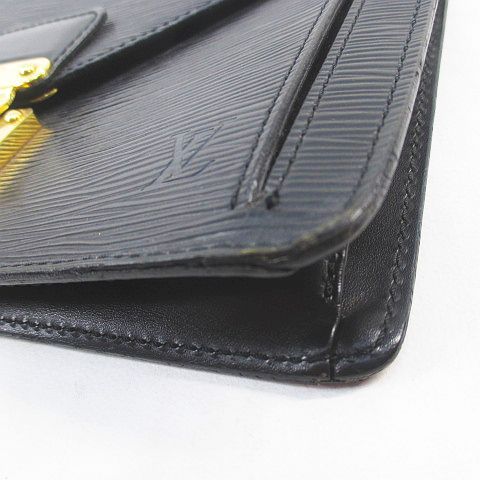 Louis Vuitton Epi Serie Dragonne Second Bag Handbag Noir Black Gold Hardware