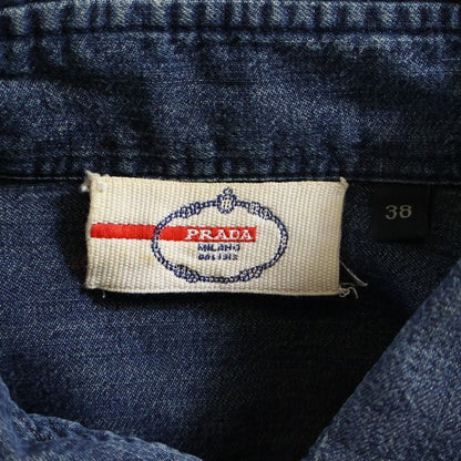 Prada Denim Long-Sleeved Shirt Indigo