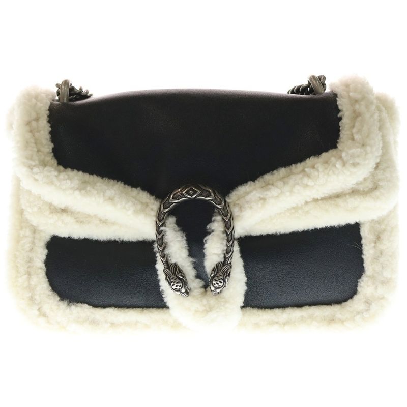 Gucci Dionysus Bag GG Supreme Dionysus Chain Shoulder Bag Handbag Black