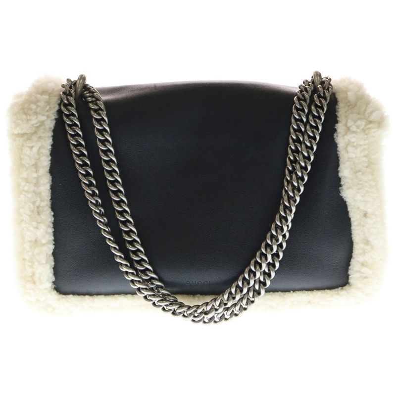 Gucci Dionysus Bag GG Supreme Dionysus Chain Shoulder Bag Handbag Black