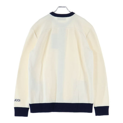 Gucci Intarsia Knit Cardigan Intarsia Crewneck Knit Cardigan Ivory 814988 Xkeki