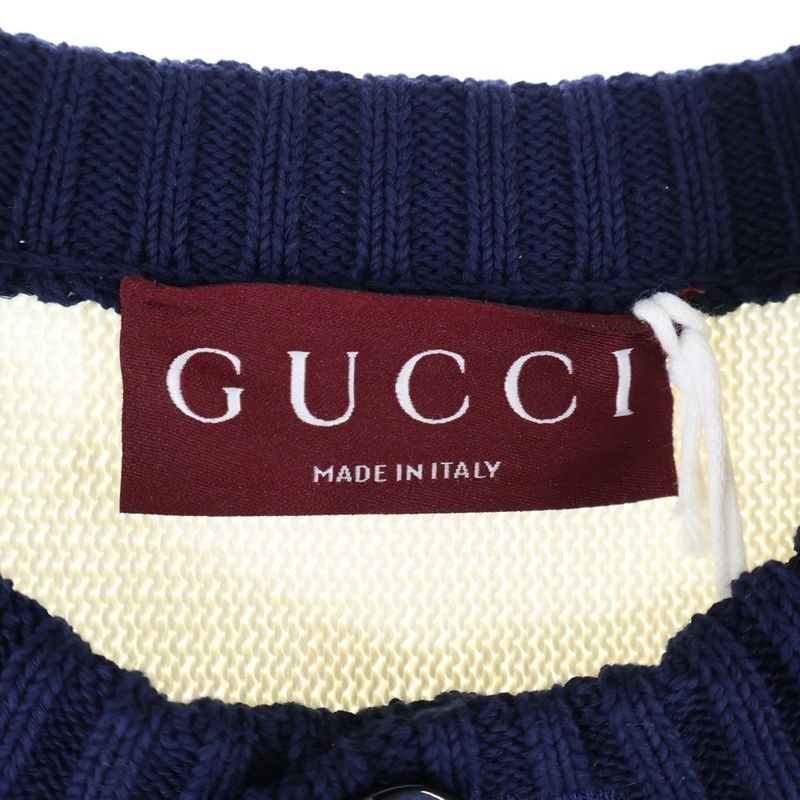 Gucci Intarsia Knit Cardigan Intarsia Crewneck Knit Cardigan Ivory 814988 Xkeki