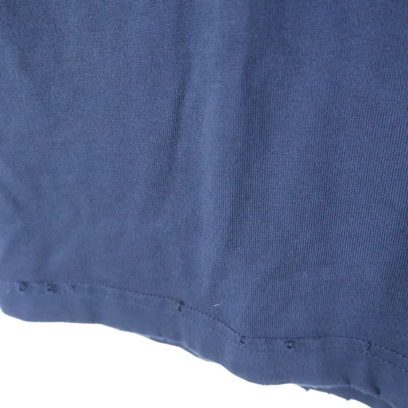 Balenciaga Distressed Logo Print Oversize D T-Shirt BB Logo Damaged Short