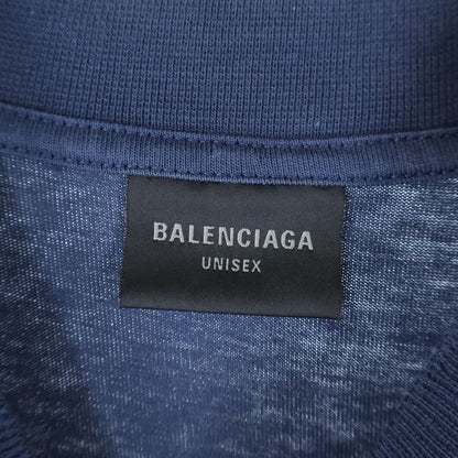 Balenciaga Distressed Logo Print Oversize D T-Shirt BB Logo Damaged Short
