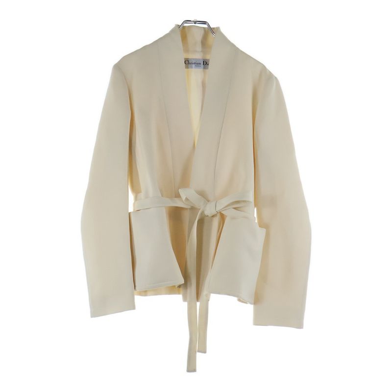 Christian Dior Palto Cropped Coats Palto Cropped Coats Women Ivory 321v20a1166