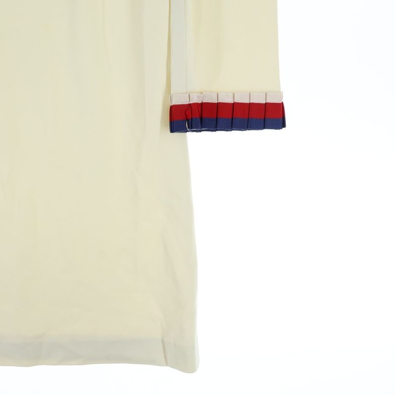 Gucci Ribbon One Peace Ruffle Ribbon Dress Ivory Women 457035 X5l50