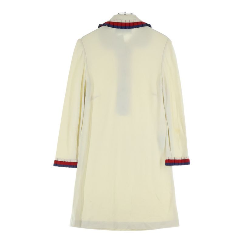 Gucci Ribbon One Peace Ruffle Ribbon Dress Ivory Women 457035 X5l50