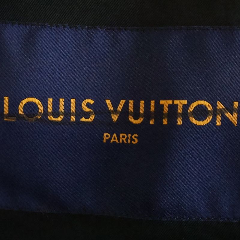 Louis Vuitton 23ss Monogram Embossed Utility Leather Jacket Black Hil46eqxs