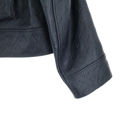 Louis Vuitton 23ss Monogram Embossed Utility Leather Jacket Black Hil46eqxs