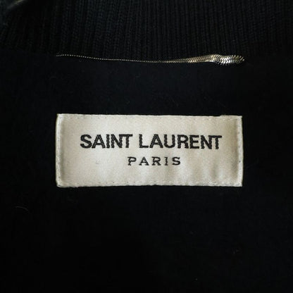 Saint Laurent Paris Leather Sleeve Teddy Jacket Leather Sleeve Teddy Jacket