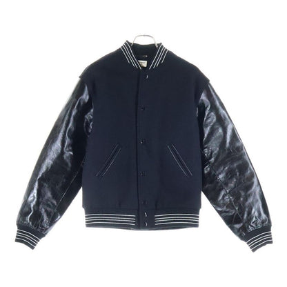 Saint Laurent Paris Leather Sleeve Teddy Jacket Leather Sleeve Teddy Jacket