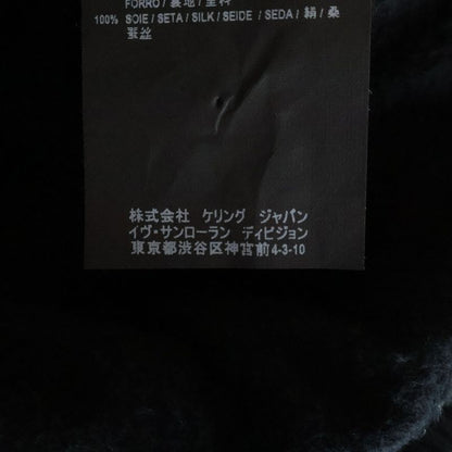 Saint Laurent Paris Leather Sleeve Teddy Jacket Leather Sleeve Teddy Jacket