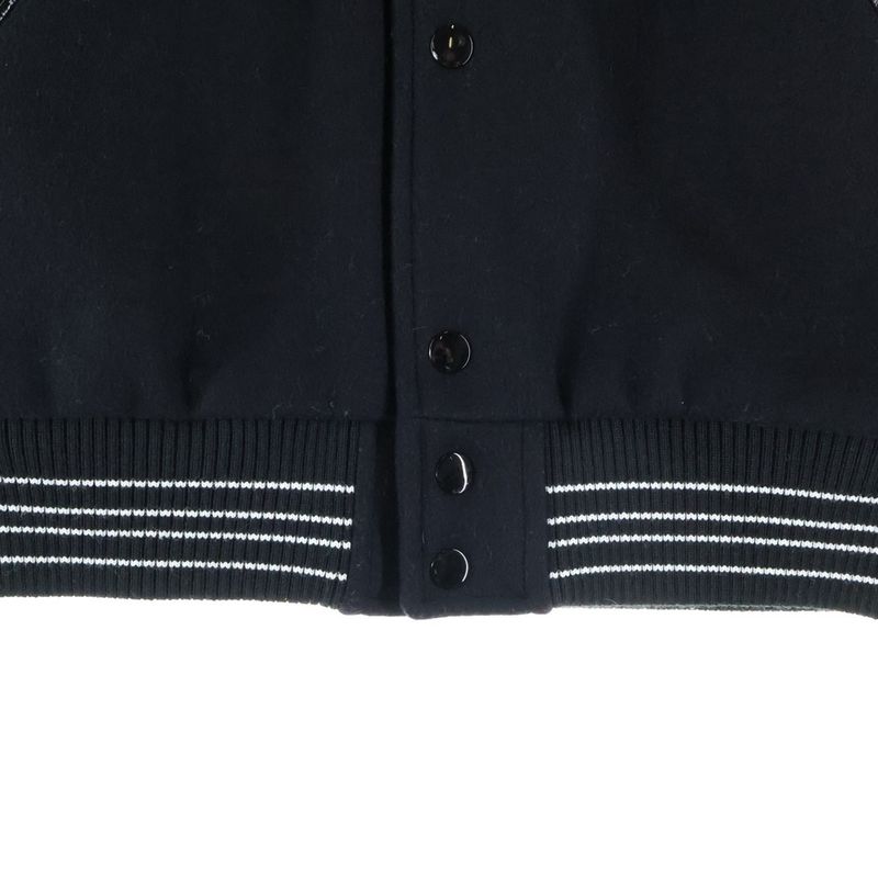 Saint Laurent Paris Leather Sleeve Teddy Jacket Leather Sleeve Teddy Jacket