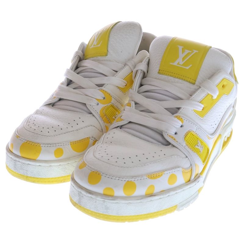 Louis Vuitton X Yayoi Kusama Yk LV Trail Line Infinity Dot Leather Lace Up Low