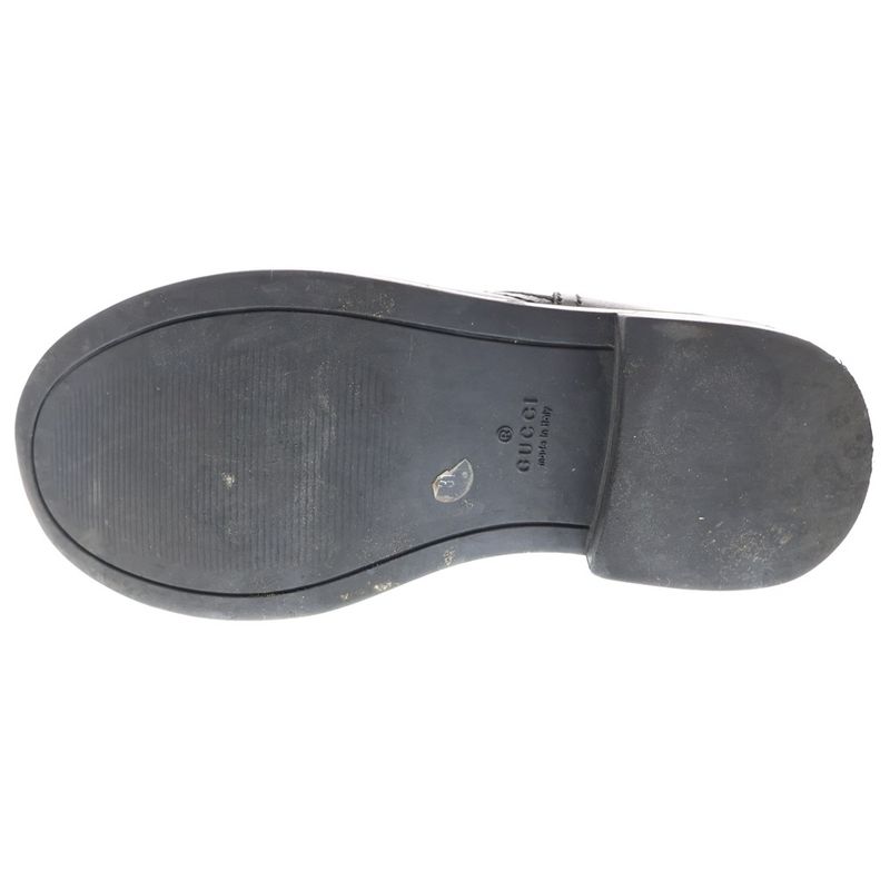 Gucci Micro Gucci Guccissima Leather Side Zip Belt Short Boots Shoes Black Women