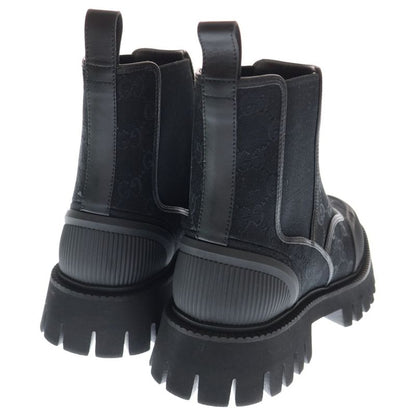 Gucci GG Pattern Side Gore Boots 7397777 Black