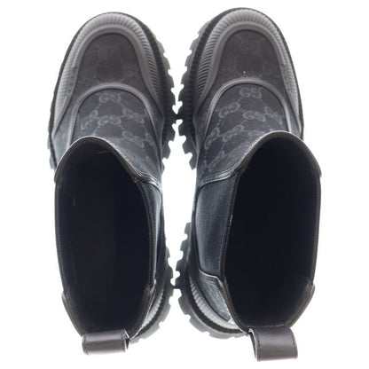 Gucci GG Pattern Side Gore Boots 7397777 Black