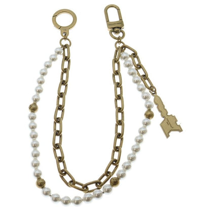 Louis Vuitton Bag Charm Pearl Chain Gold M01689