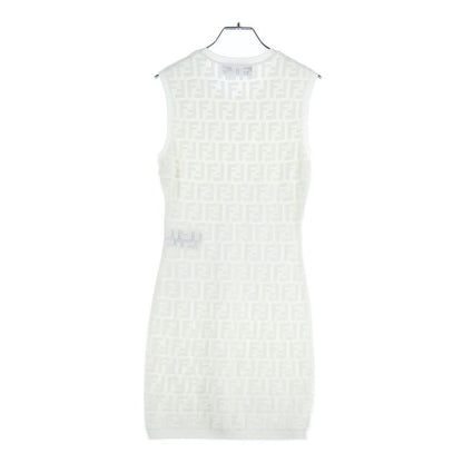Fendi Knit Dress Ff Logo Knit Dress Sleeveless Shirt White Women Fzda16 Ajtl