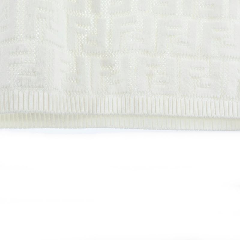 Fendi Knit Dress Ff Logo Knit Dress Sleeveless Shirt White Women Fzda16 Ajtl