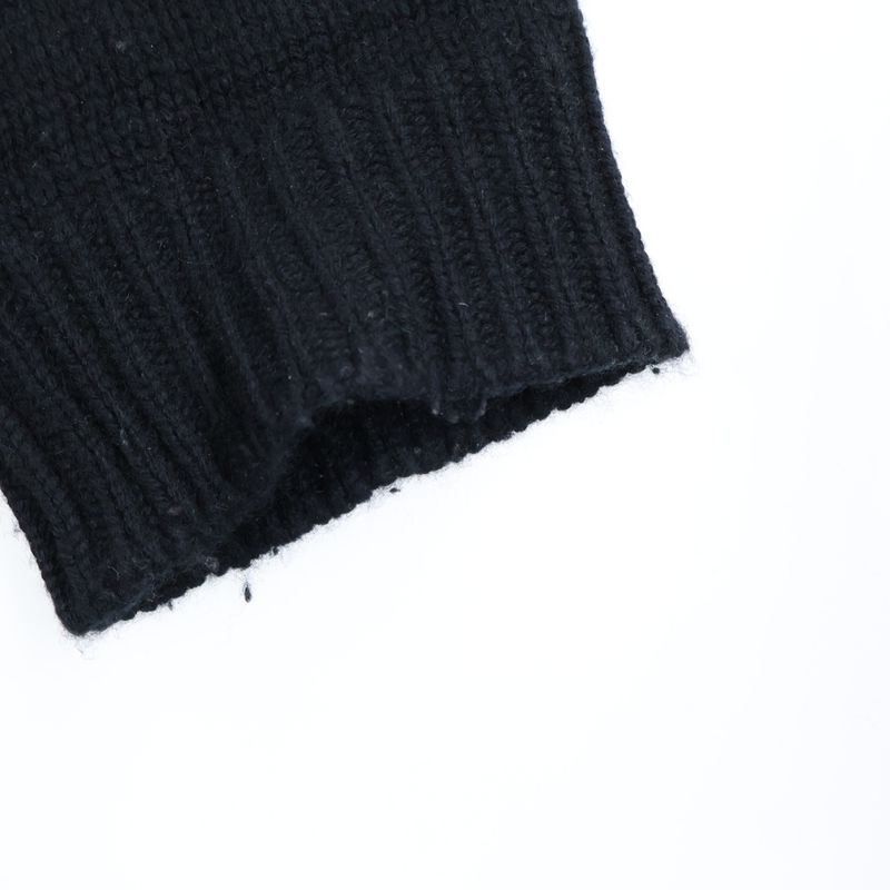 Celine 21ss Mouse Logo Embroidered Crew Neck Knit Sweater Black 2a04l714m