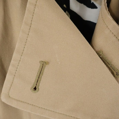 Gucci Lined Cotton Raglan Sleeve Trench Coat Beige 354409