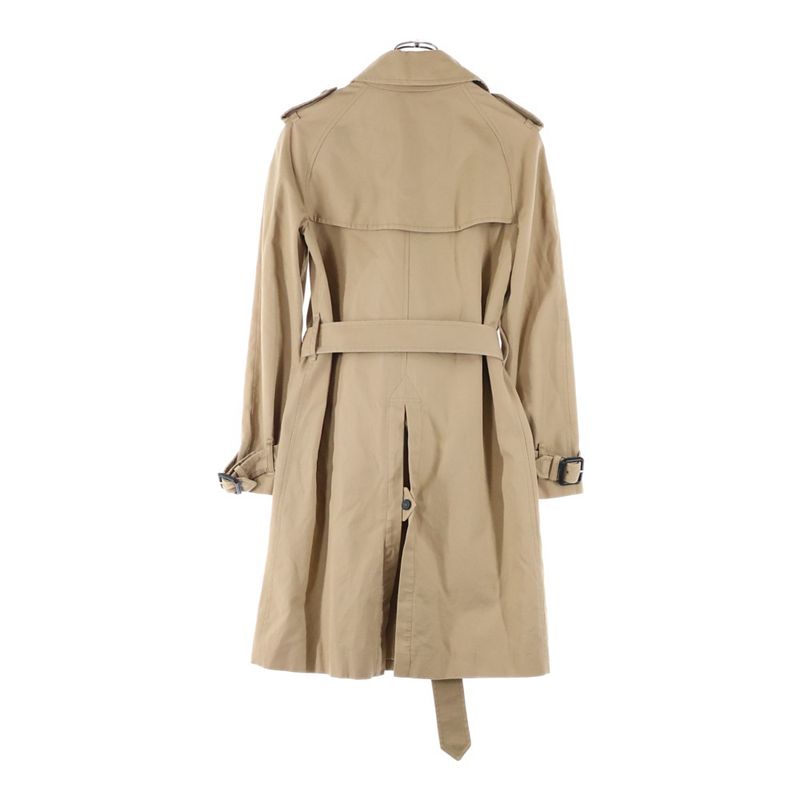 Gucci Lined Cotton Raglan Sleeve Trench Coat Beige 354409