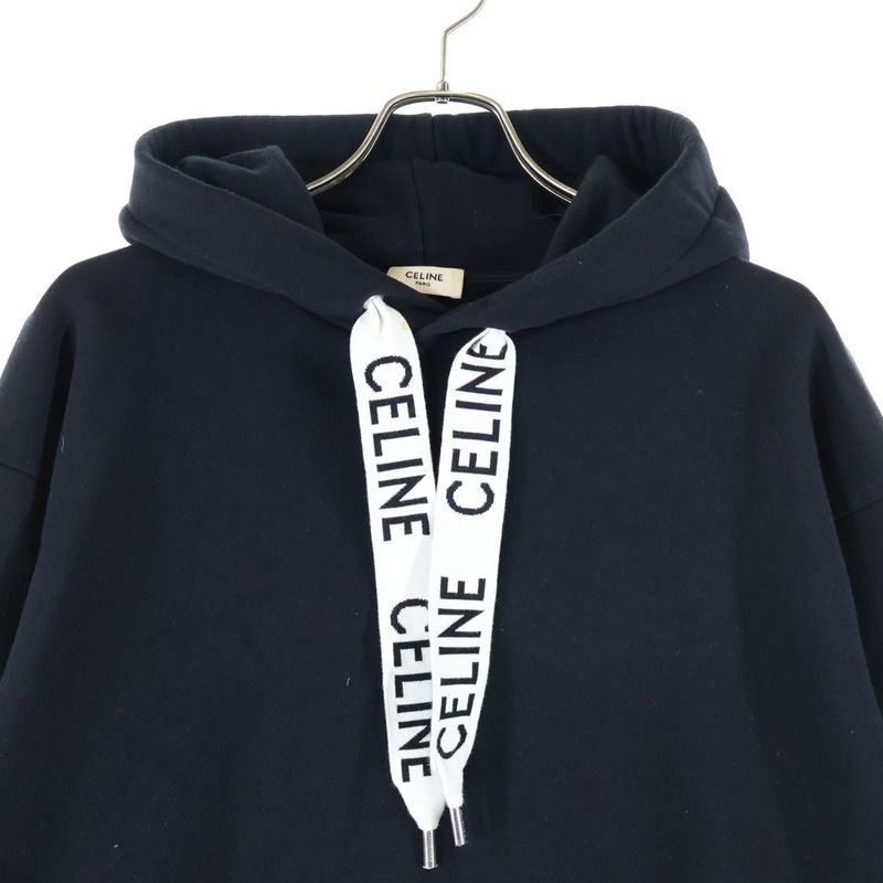 Celine 21aw Loose Hoodie Pullover Sweatshirt Hoodie Black 2y468670q