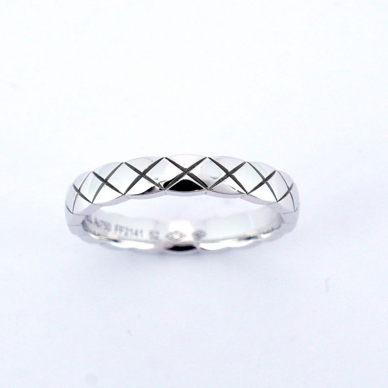 Chanel Ring Coco Crush 18K White Gold White Gold #52 Ladies
