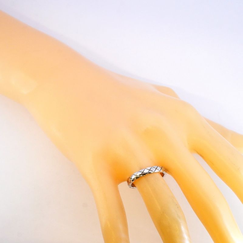 Chanel Ring Coco Crush 18K White Gold White Gold #52 Ladies
