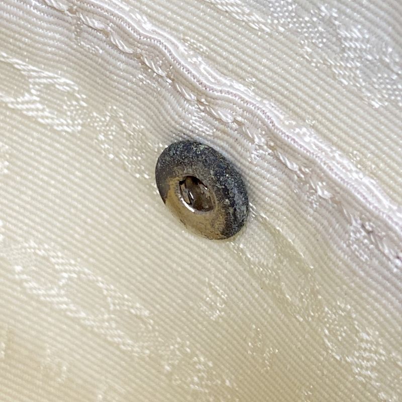 Celine Shoulder Bag Triomphe Canvas Leather Beige Brown Gold Hardware Women