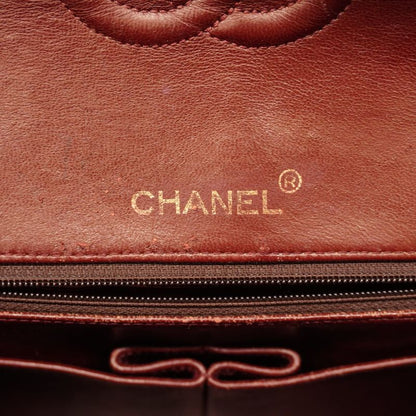 Chanel Shoulder Bag Matelasse Lambskin Black Gold Hardware Women