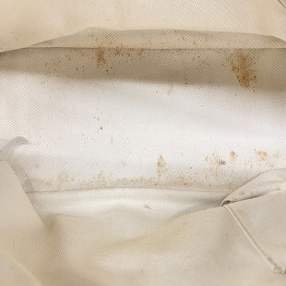 Chanel Shoulder Bag Leather White Silver Hardware Women