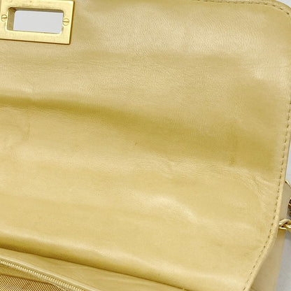 Chanel Handbag 2.55 Choco Bar Lambskin Chain Beige Gold Hardware Women