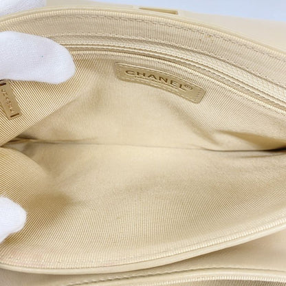 Chanel Handbag 2.55 Choco Bar Lambskin Chain Beige Gold Hardware Women