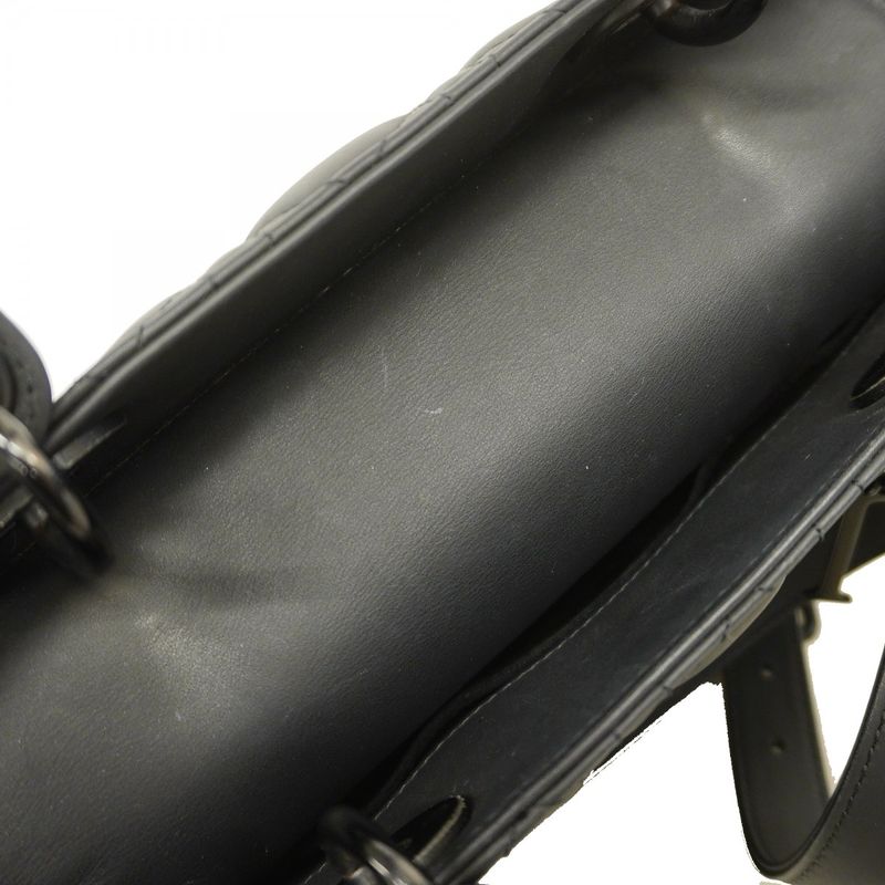 Christian Dior Handbag Canage Lady Dior Leather Black 2way Bag Ladies