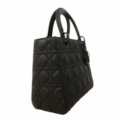 Christian Dior Handbag Canage Lady Dior Leather Black 2way Bag Ladies