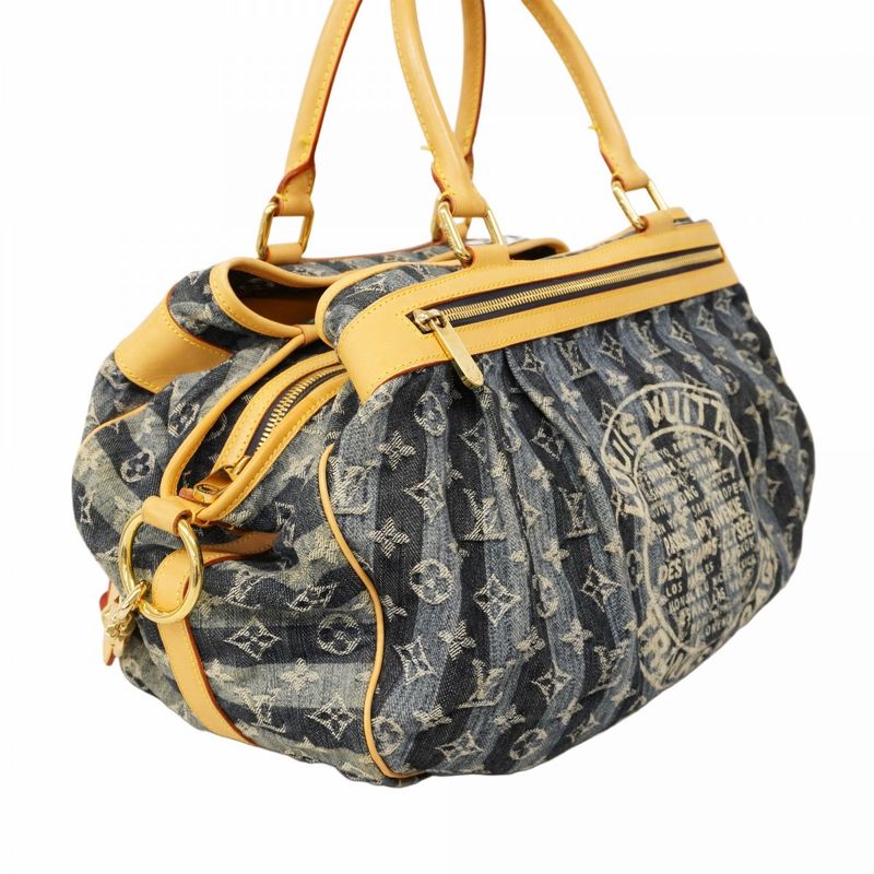 Louis Vuitton Handbag Monogram Denim Cabas Raye GM M95336 Blue 2-way Bag Ladies