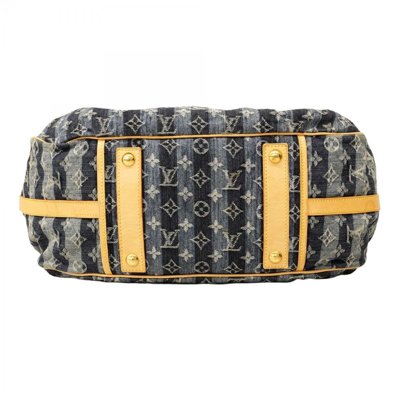 Louis Vuitton Handbag Monogram Denim Cabas Raye GM M95336 Blue 2-way Bag Ladies