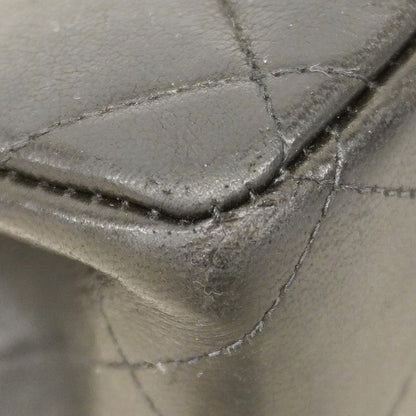 Chanel Shoulder Bag Deka Matelasse Lambskin Black Gold Hardware Women